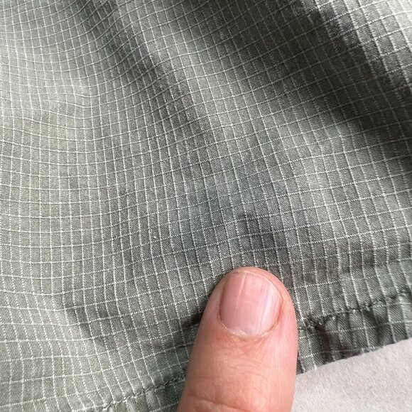 Carhartt Mens Ripstop Short Sleeve Button Up Work Shirt Size XL Green - Picture 8 of 8